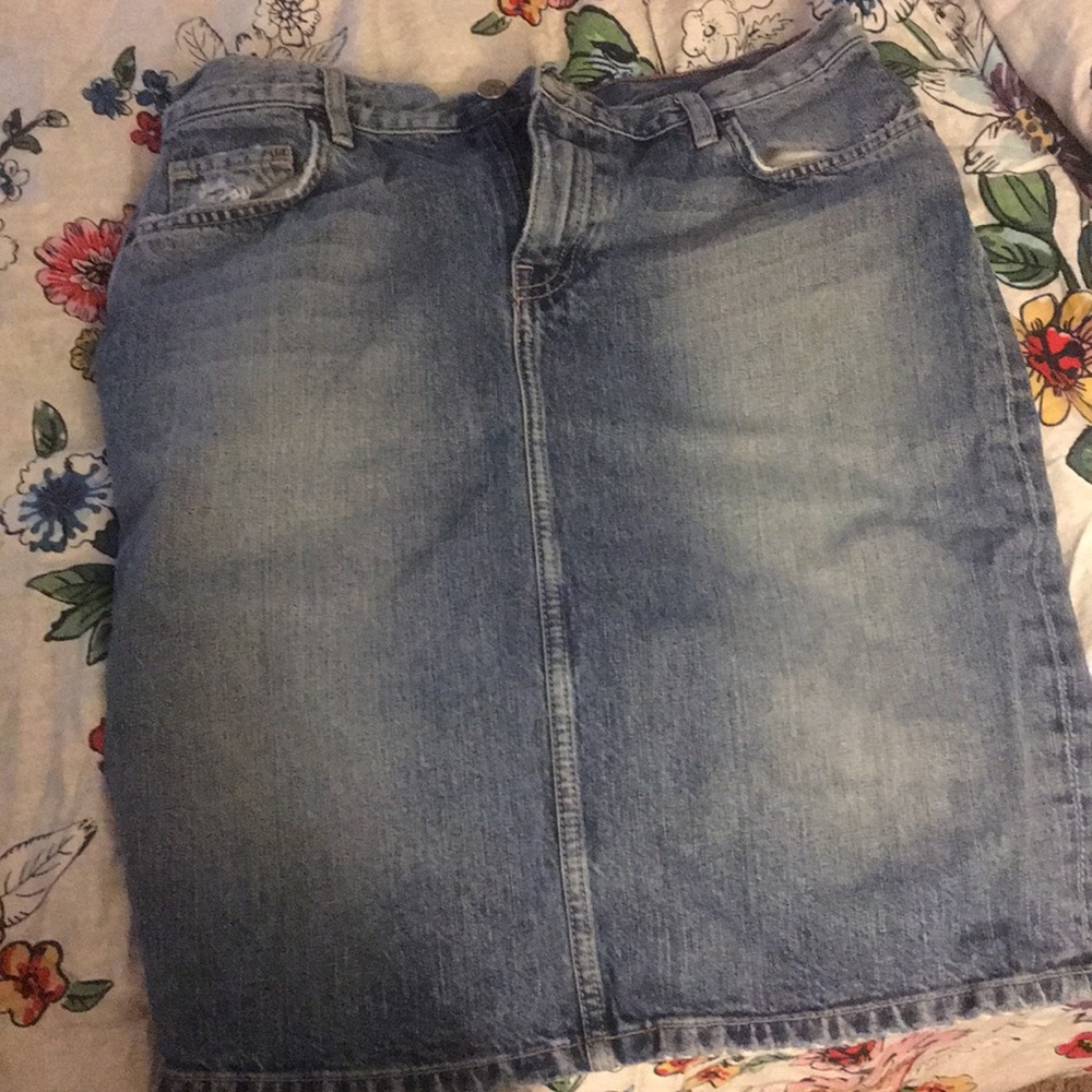 J. Crew jean skirt